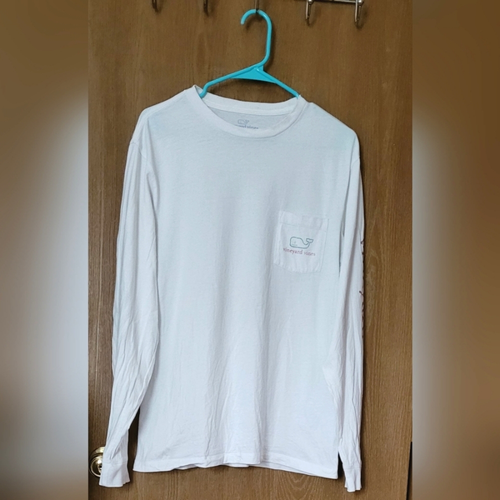 Vineyard Vines Men's Long Sleeve Vintage Whale Pocket T-Shirt S